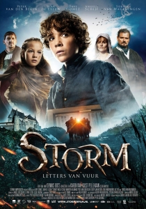 Poster Storm letters van vuur